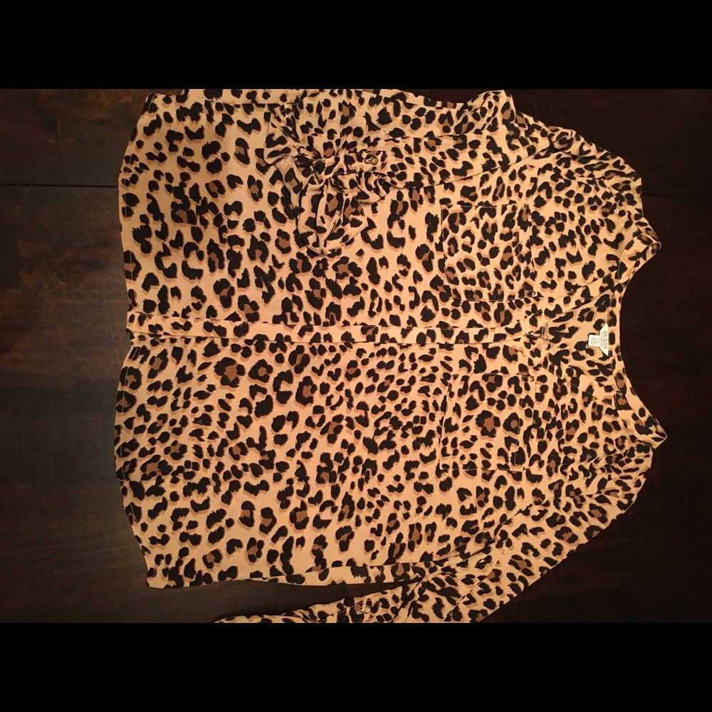 Guess Cheetah Dress Shirt